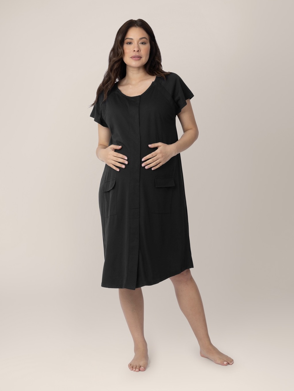 Kindred Bravely Universal Labor & Delivery Gown (Black)